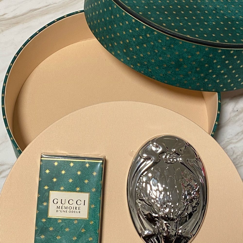 Gucci Ornate Silver “Eagle” Hand Mirror, Beautiful Baroque Heirloom Style + Box - Picture 10 of 12